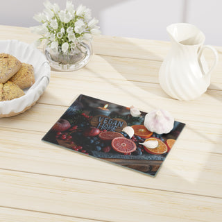 Vegan Home Tempered Glass Cutting Board Printify