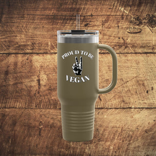 Proud To Be Vegan Insulated Travel Mug, 40oz