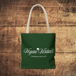 Vegan Virtues Tote Bag Printify