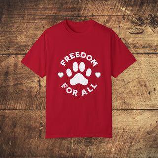 Freedom For All Garment-Dyed T-shirt Printify