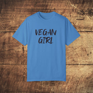 Vegan Girl Garment-Dyed T-shirt Printify