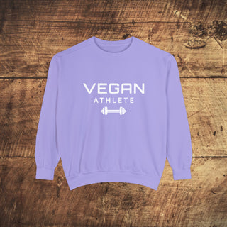 Vegan Athlete Garment-Dyed Sweatshirt Printify