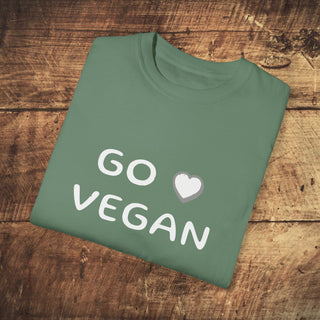 Go Vegan Garment-Dyed T-shirt Printify