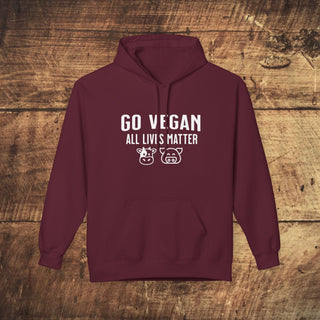 Go Vegan Unisex Midweight Softstyle Fleece Hoodie