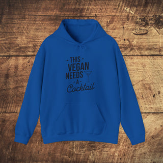 This Vegan Needs A Cocktail Heavy Blend™ Hooded Sweatshirt Printify