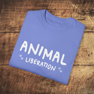 Animal Liberation Unisex Garment-Dyed T-shirt Printify