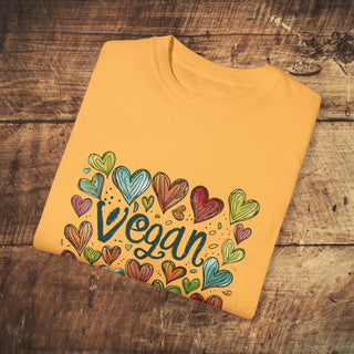 Vegan Love  Garment-Dyed T-shirt Printify