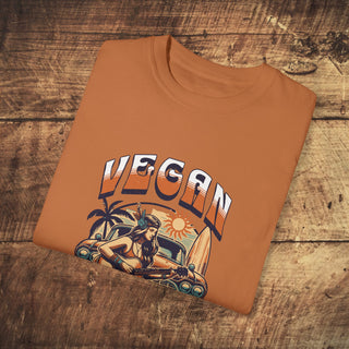 Vegan Hippie Garment-Dyed T-shirt Printify