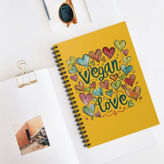 Vegan Love Spiral Notebook - Ruled Line