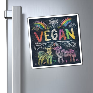 Colorful Rainbow Chalk Magnet Printify