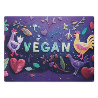 Vegan Tempered Glass Cutting Board Printify