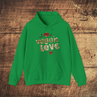 Vegan Love Heavy Blend™ Hooded Sweatshirt Printify