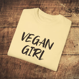 Vegan Girl Garment-Dyed T-shirt Printify