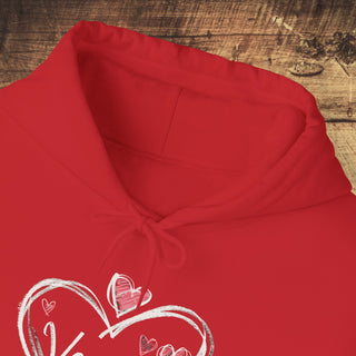 Vegan Hearts Heavy Blend™ Hooded Sweatshirt Printify