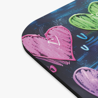 Vegan Hearts Mouse Pad (Rectangle) Printify