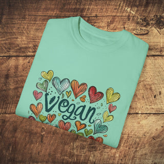 Vegan Love  Garment-Dyed T-shirt Printify