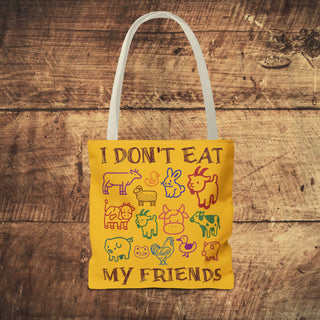 I Don't Eat My Friends Tote Bag Printify