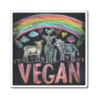 Vegan Rainbow Magnet Printify