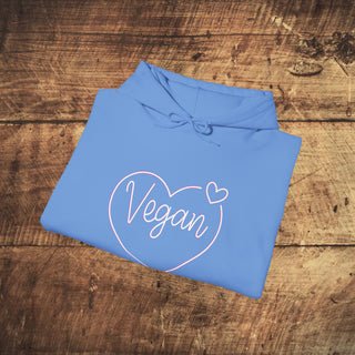 Vegan Hearts Heavy Blend™ Hooded Sweatshirt Printify