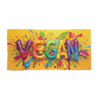 Vegan Beach Towel Printify