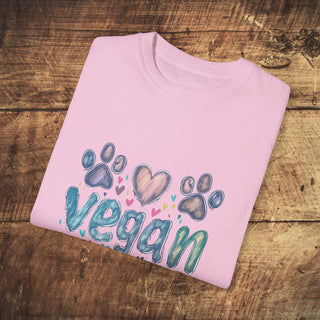 Vegan Love Garment-Dyed T-shirt Printify