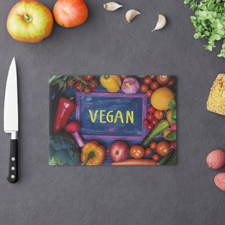 Vegan Tempered Glass Cutting Board Printify