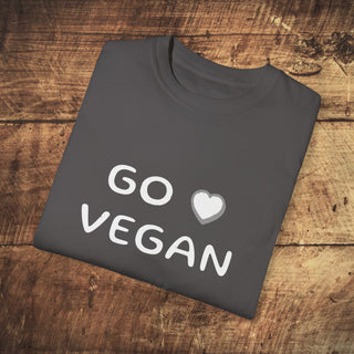 Go Vegan Garment-Dyed T-shirt Printify