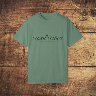 Vegan Virtues Garment-Dyed T-shirt Printify