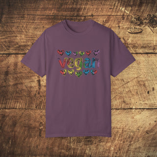 Vegan Hearts Garment-Dyed T-shirt Printify