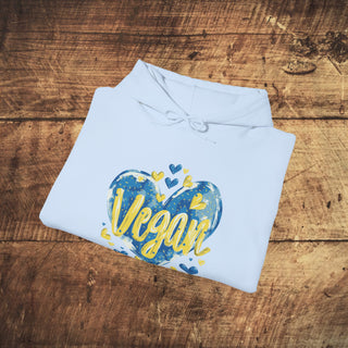 Vegan Hearts Heavy Blend™ Hooded Sweatshirt Printify