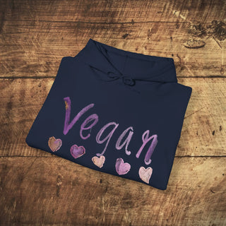 Vegan Hearts  Heavy Blend™ Hooded Sweatshirt Printify