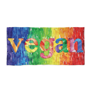 Vegan Beach Towel Printify