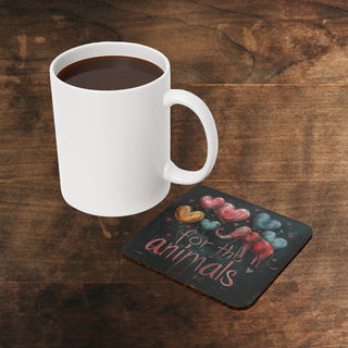 For the Animals Cork Back Coaster Printify