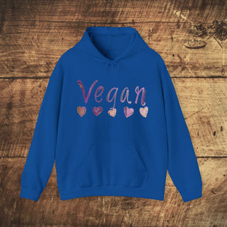 Vegan Hearts  Heavy Blend™ Hooded Sweatshirt Printify