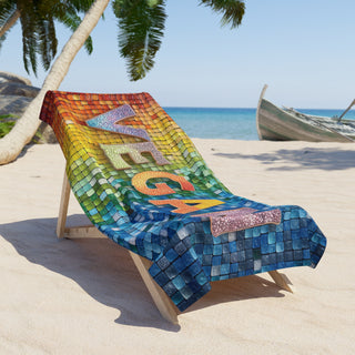 Vegan Beach Towel Printify