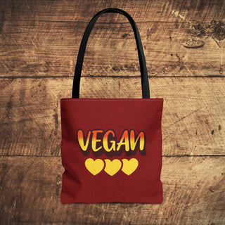 Vegan Hearts Tote Bag Printify