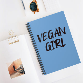 Vegan Girl Spiral Notebook - Ruled Line