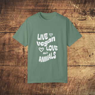 Live Vegan Unisex Garment-Dyed T-shirt