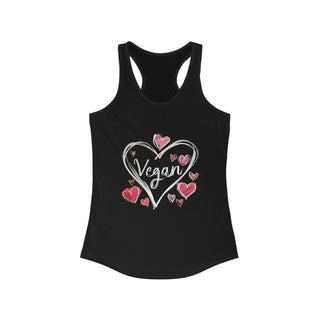 Vegan Hearts Women's Ideal Racerback Tank Printify