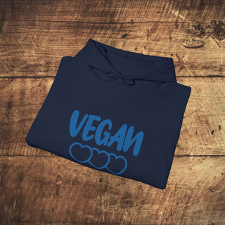 Vegan Hearts Heavy Blend™ Hooded Sweatshirt Printify