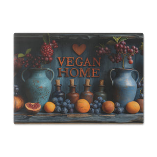 Vegan Home Tempered Glass Cutting Board Printify