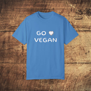 Go Vegan Garment-Dyed T-shirt Printify