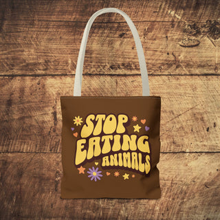 Stop Eating Animals Tote Bag Printify