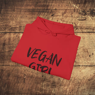 Vegan Girl Heavy Blend™ Hooded Sweatshirt Printify