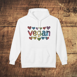 Vegan Hearts Unisex Midweight Softstyle Fleece Hoodie