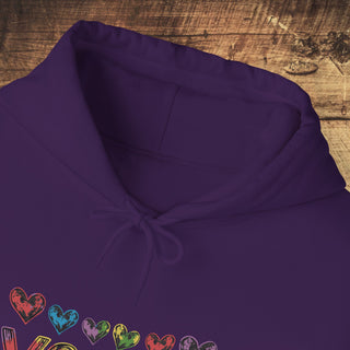 Vegan Hearts Heavy Blend™ Hooded Sweatshirt Printify