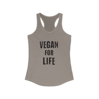 Vegan For Life Women's Ideal Racerback Tank Printify