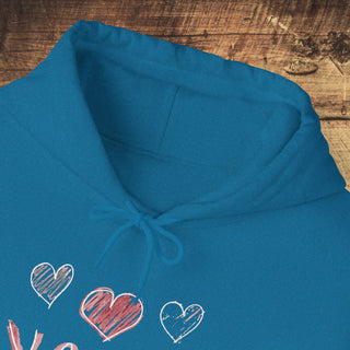 Vegan Hearts Heavy Blend™ Hooded Sweatshirt Printify