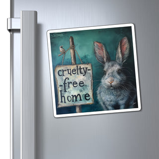 Cruelty-Free Home Bunny Magnet Printify