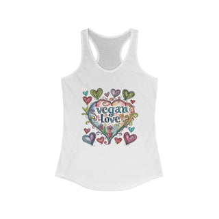 Vegan Love Women's Ideal Racerback Tank Printify